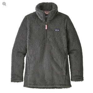 Patagonia Los Gatos Quarter Zip Sweatshirt Pullover Sherpa Forge Grey Kid XL /14
